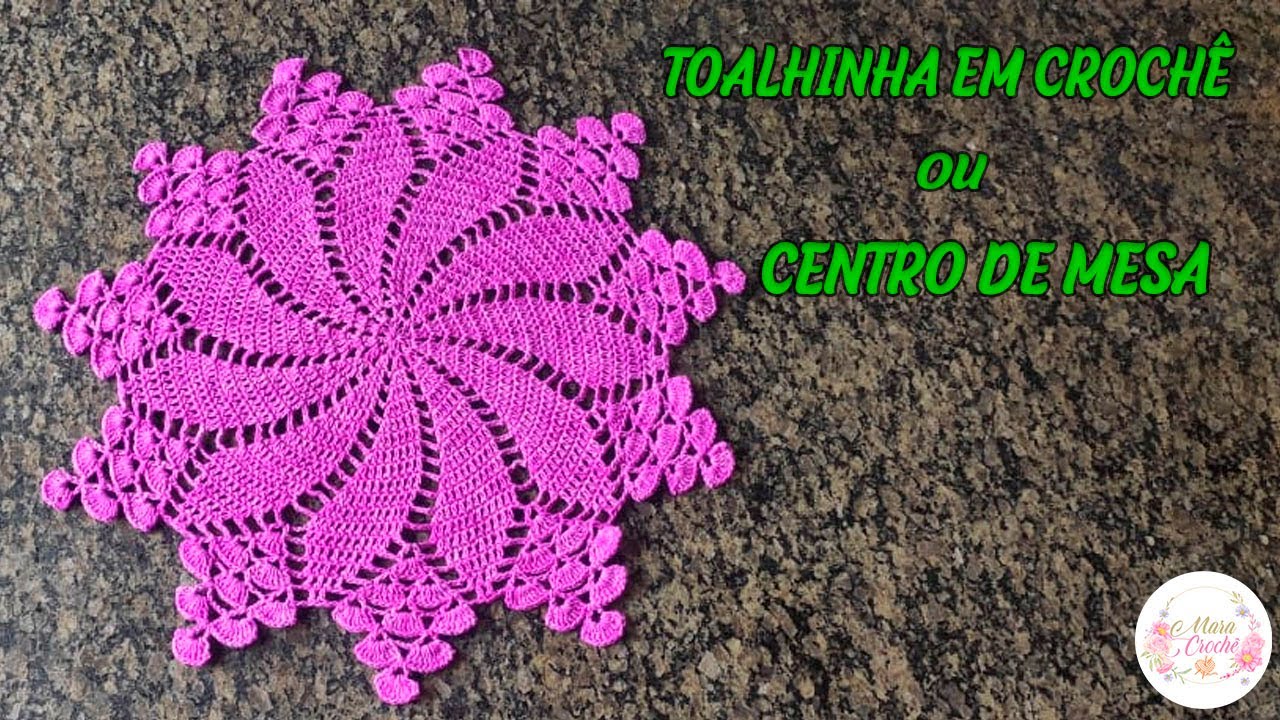 CENTRO DE MESA OU TOALHINHA EM CROCHE FACIL E RAPIDA PASSO A PASSO ...