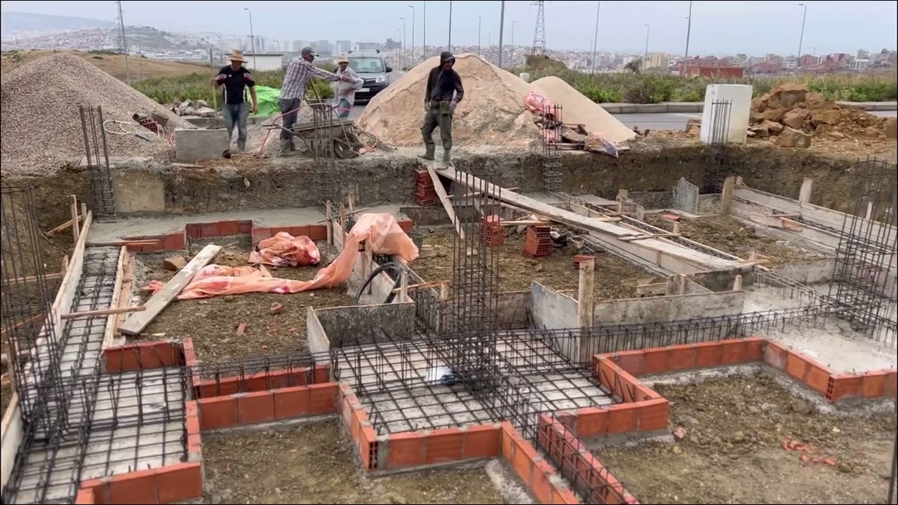 كنشاركو معكم كيفية بناء أساس منزل من البداية إلى النهاية بجميع التفاصيل مع البناء عبد الهادي بطنجة