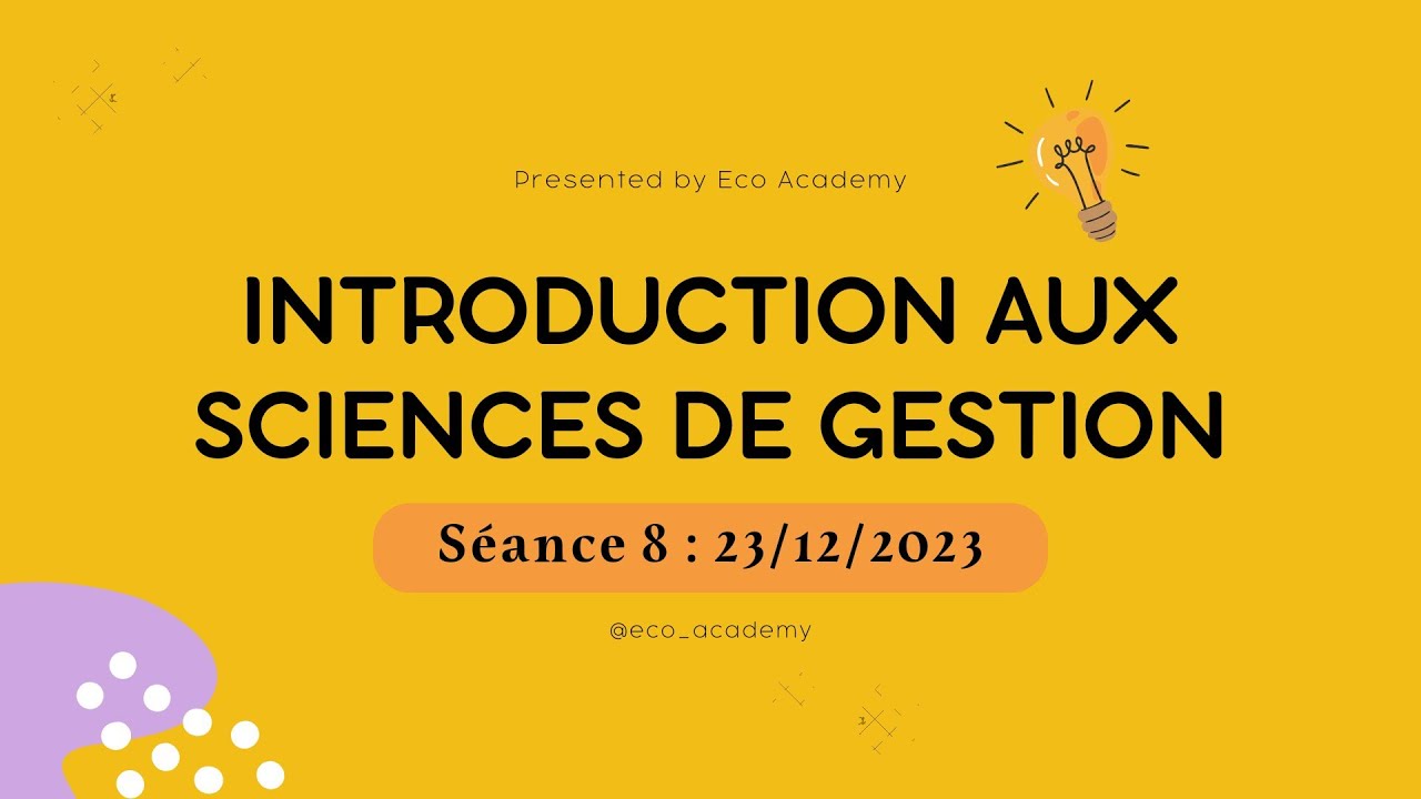 Introduction aux sciences de gestion S1: Les Écoles de pensé en Gestion et Management