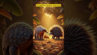 Siapa yang Lebih Tangguh? Trenggiling vs. Landak" #fyp #landak #trenggiling