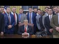President trump welcomes the clemson tigers to the white house
