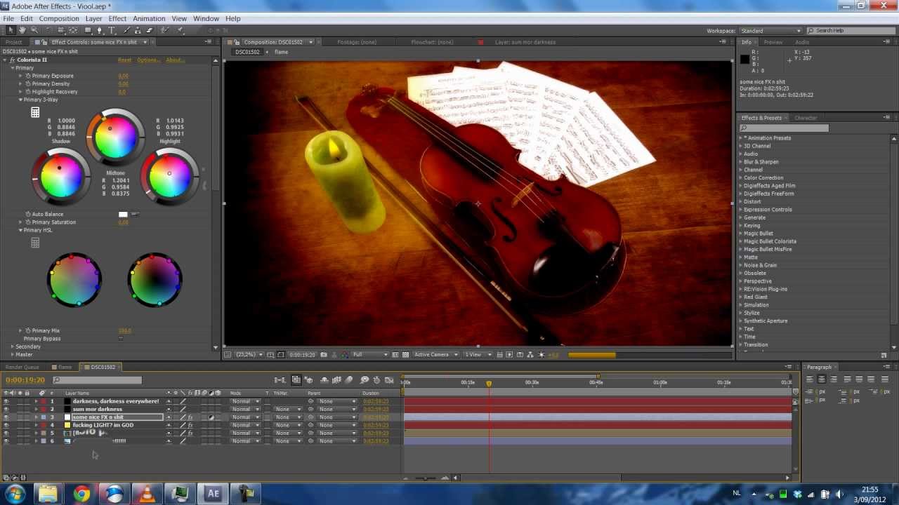 VFX Progression Reel Burning Candle Light Effect After Effects CS5