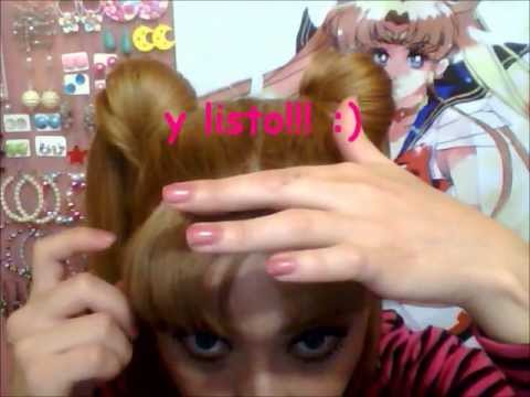 Cómo hacer el peinado de Sailor Moon☽ - YouTube