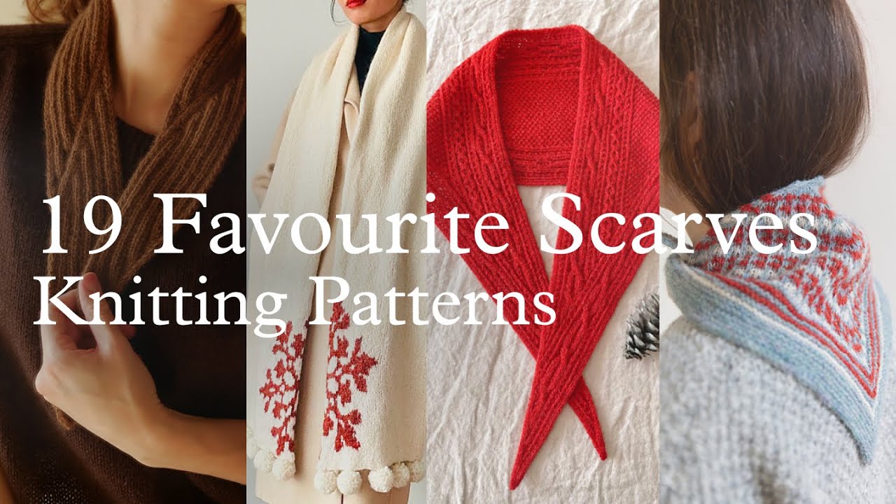 19 любимых схем для вязания шарфов | Подборка схем
