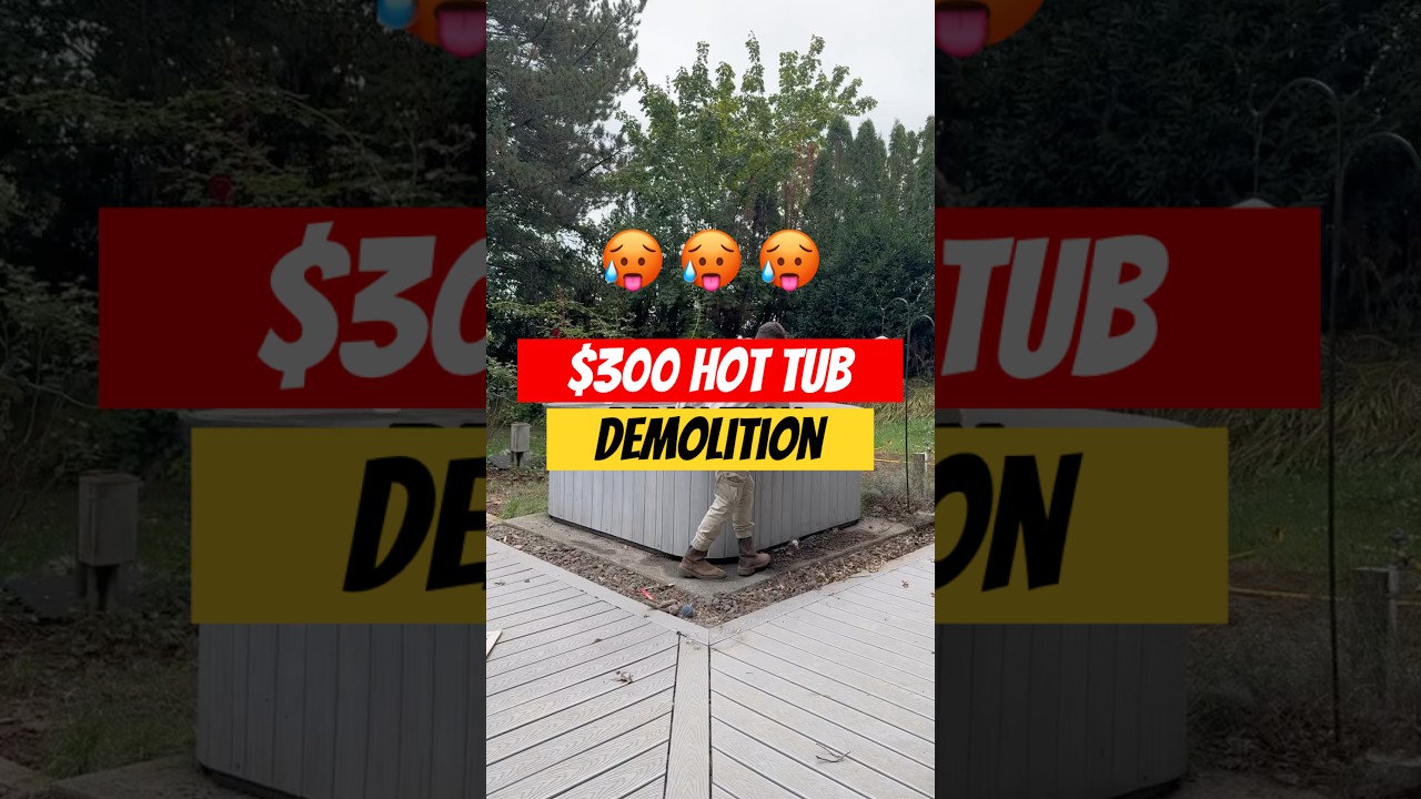 $300 Hot Tub Demo Job! How would you do this job? 