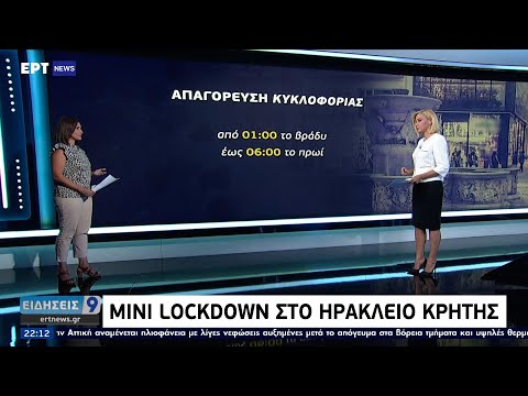 Mini Lockdown στο Ηράκλειο Κρήτης ΕΡΤ 10/8/2021