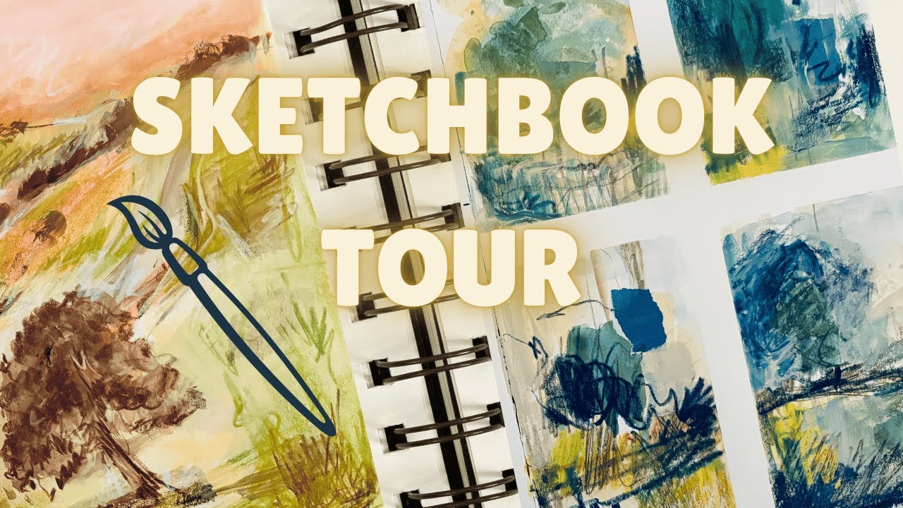 Mixed Media Sketchbook Tour | Flip Through My Pages | Louise Rising Art ...
