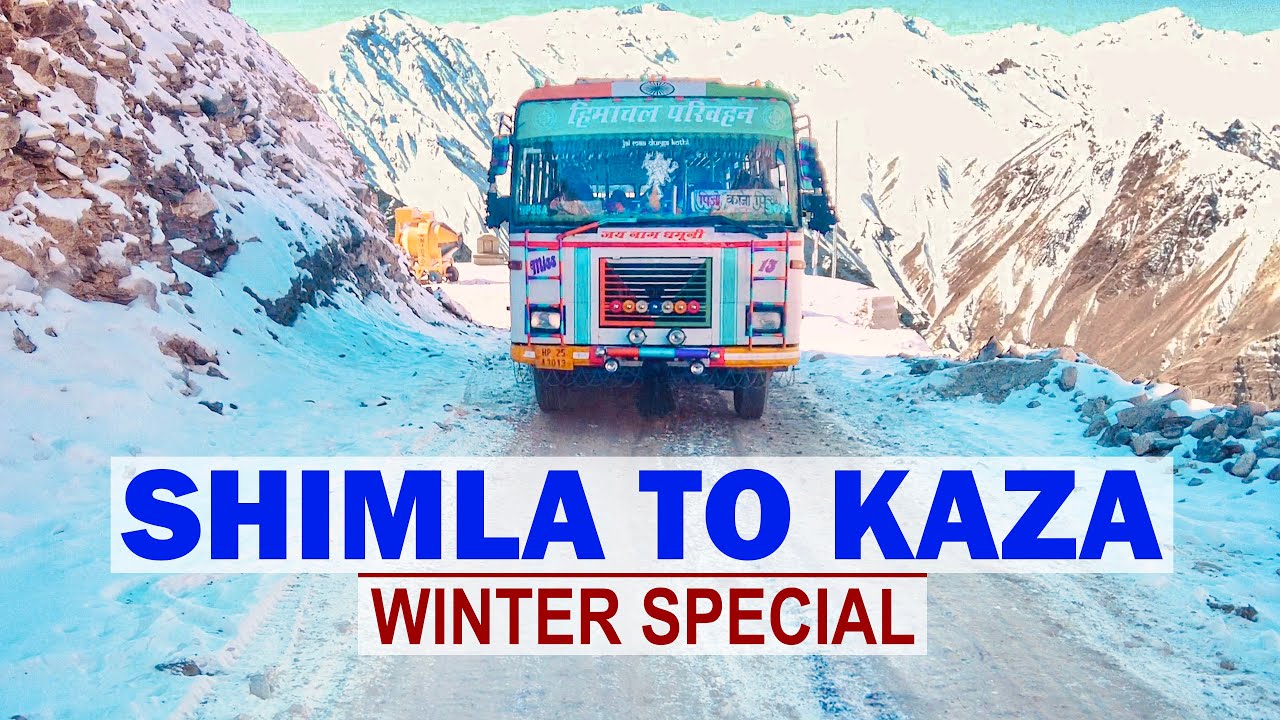 Bus ride to cold desert Spiti | SHIMLA TO KAZA - HRTC bus Vlog | Himbus