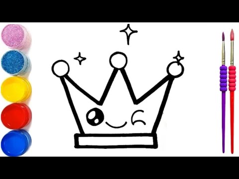 HOW TO DRAW SUPPER CUTE CROWN STEP BY STEP VERY EASY || ARYA DRAWING ...