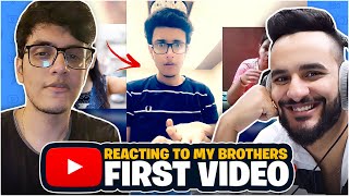 Reacting to my Brother's FIRST video on YOUTUBE !! @triggeredinsaan