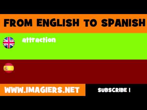 SPANISH TO ENGLISH = atracción