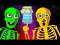 Halloween Songs - Johny Johny Yes Papa With Skeletons | Funny Skeletons Halloween Songs