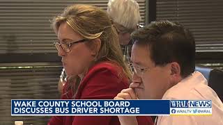 Wake County School Board discusses bus driver shortage