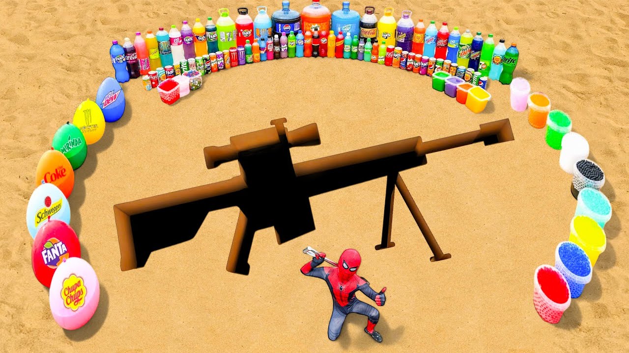 How to Make Sniper Rifle with Orbeez & Cement, Balloons Fanta & Sodas ...