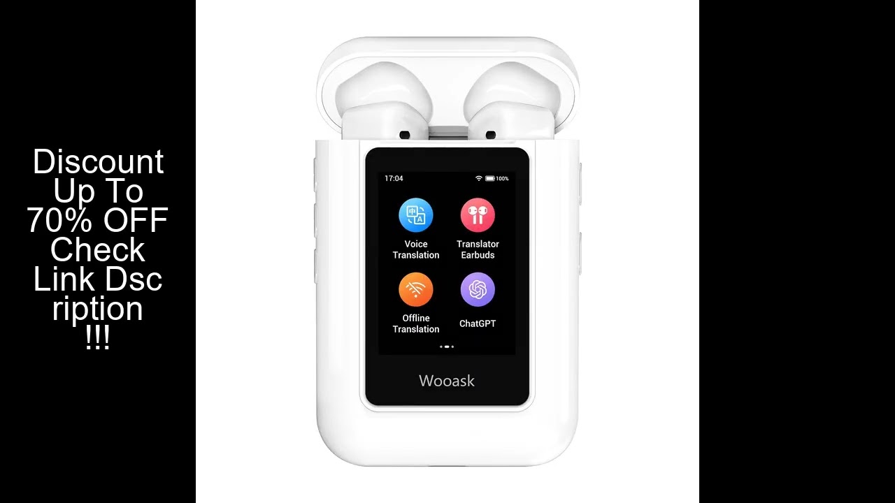 Wooask [A8] Translator Earbuds,Chatgpt Empowered 144 Languages Translator Device,Independent Use wit