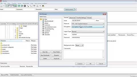 Using FileZilla to connect to FTP Account of your website
