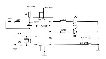 Bài tập 2: Hai nút nhấn điều khiển hai đèn LED sáng tắt tuần tự