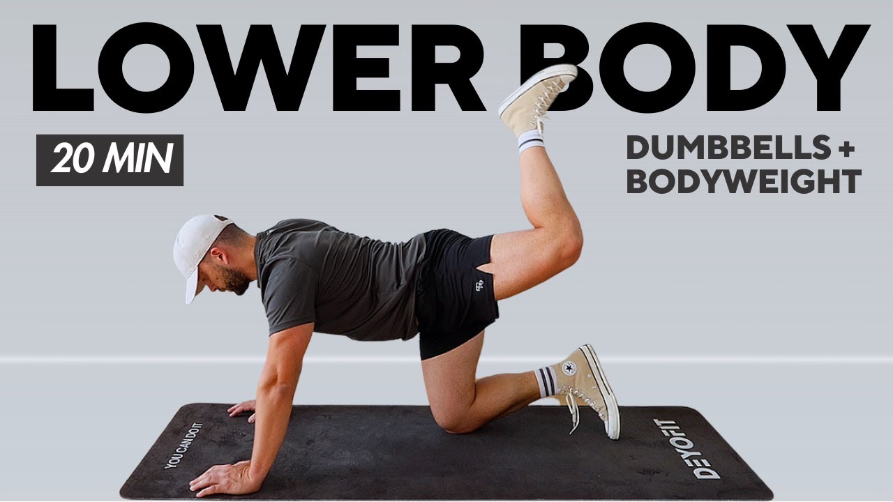 20-Min Lower Body Dumbbell Workout at Home – Legs & Glutes Burner - YouTube