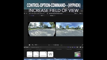 Final Cut Pro Shortcut | Control-Option-Command- - (Hyphen) | Increase Field of View