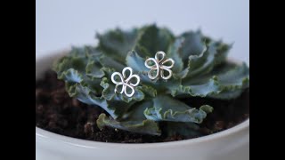 Making Flower Stud Earrings