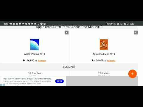 Apple iPad Air 2019 vs Apple iPad Mini 2019 Full Comparison   