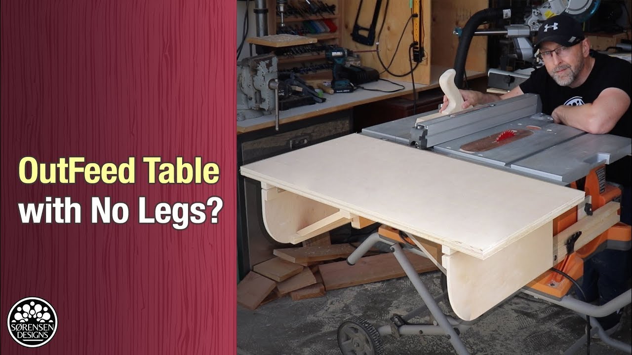 Outfeed Table with No Legs // For Job Site Table Saws 