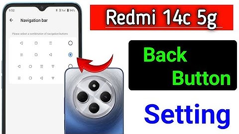 Redmi 14c 5g back button setting | Redmi 14c 5g me back button kaise lagaye/navigation key setting