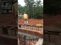 Brick wall construction and shuttering work l House building site|
