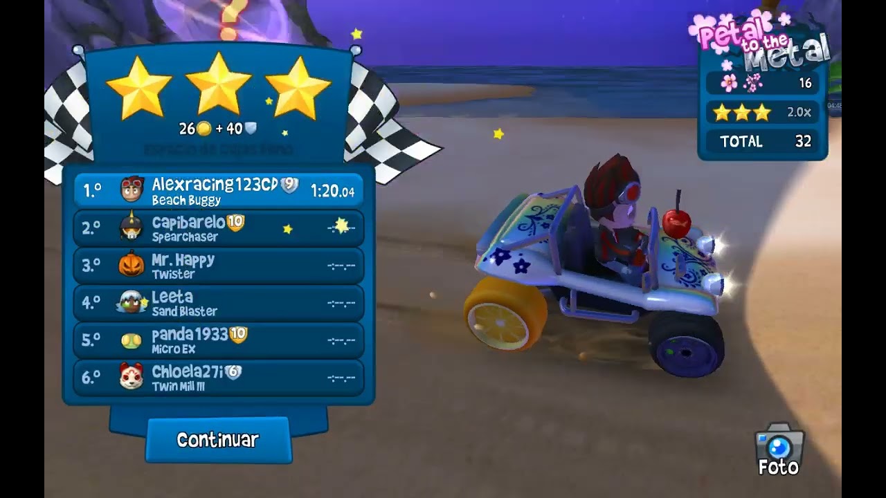 Unas partiditas epicas de beach buggy racing