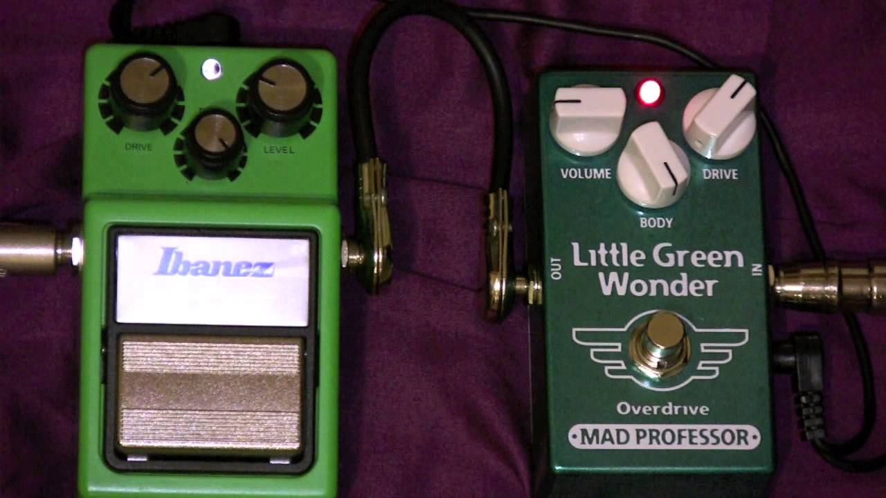 Mad Professor Little Green Wonder Overdrive Vs Ibanez Tube Screamer Pedal