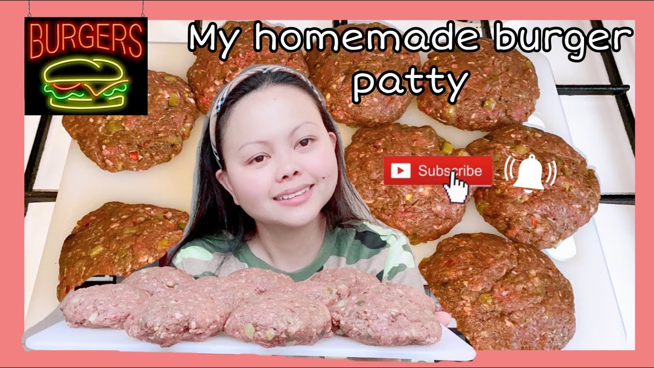 MY HOMEMADE BURGER PATTY EASY RECIPE YouTube
