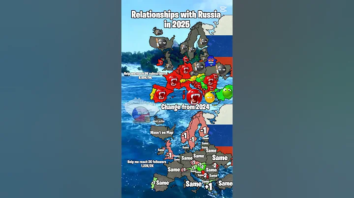 Relationships with Russia in 2025 #europe #globalmapper #map #mapper #mapping #mapology #geography