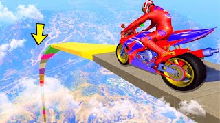 Superhero Impossible Bike Stunt Bike Racing Motor Cycle 3D #352 Android Gameplay By Games Zone screenshot 5