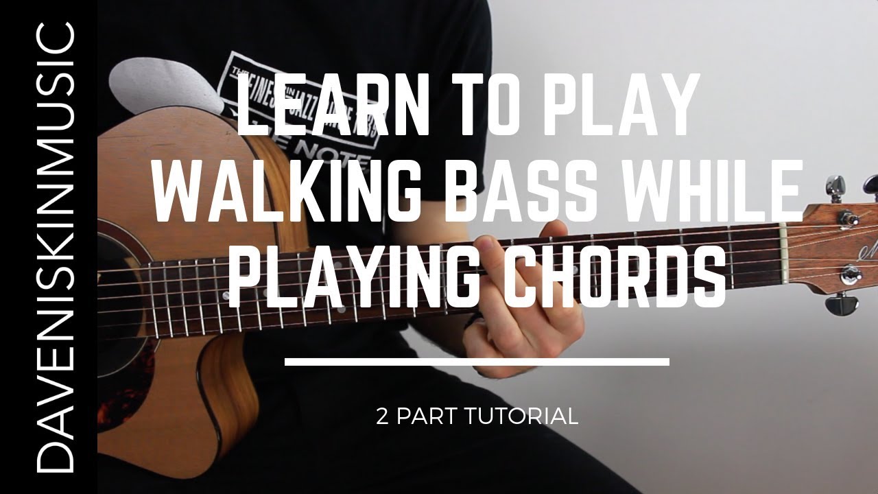 Learn Walking Bass On Guitar WHILE Playing Chords Jazz Guitar Lesson