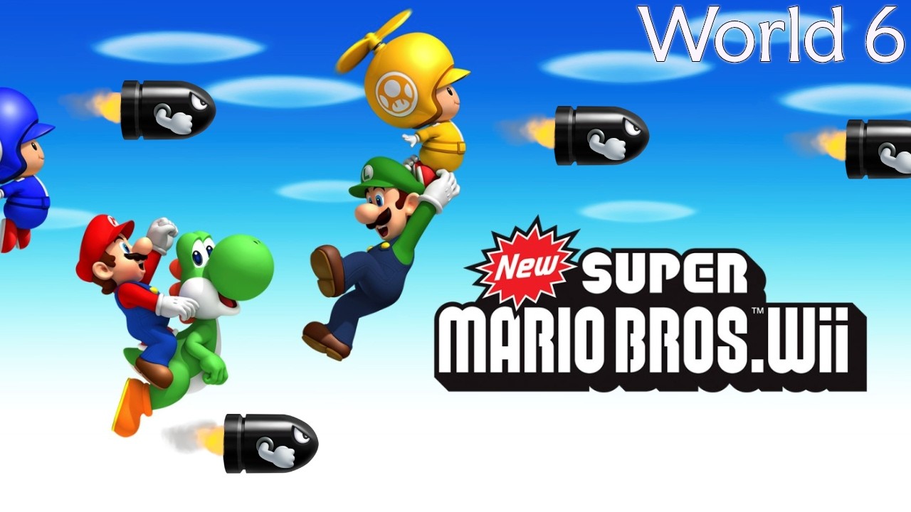 New Super Mario Bros. Wii - World 6 (No Damage) /No Commentary 100