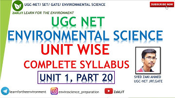 🔴UGC NET-Environmental Science|Syllabus Wise Preparation Unit1-Part 20