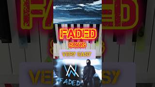 Piano | Alan waker, Faded song very easy + teaching 😍               #piano #music #song #pianocover Freyso