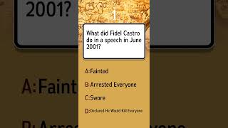 Can You Recall Fidel Castros Actions During A Speech In June 2001