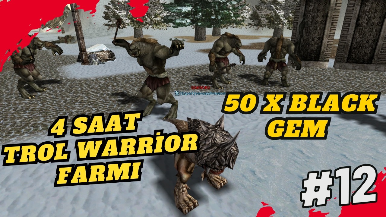 KNİGHT ONLİNE | 4 SAA TROLL WARRİOR FARMI DROP EFSO ! | B 12 #knight #knightonline #knightfarm