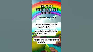 How to use redirections in bash scripting #linux #bashscripting #redirection #codinglife