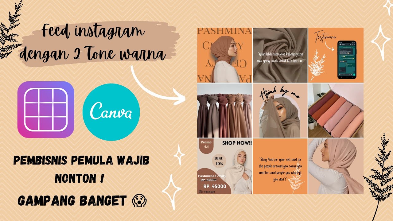 Cara membuat Puzzle Feed Instagram menggunakan Canva 🌈 