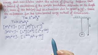 Consider a simple pendulum, having bob attached to a string, that oscillates under the action of gra