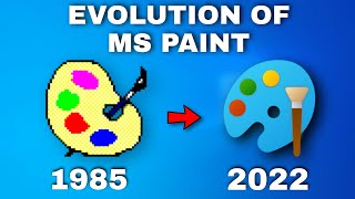 History of Microsoft Paint (1985 - 2022) | Windows Icon Evolution : MS Paint | Factonian