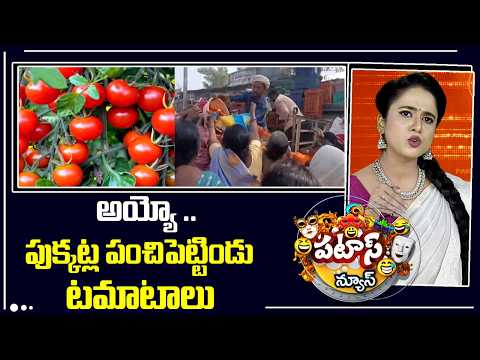 అయ్యో ..పుక్కట్ల పంచిపెట్టిండు టమాటాలు | Farmer Distributed Tomatoes For Free |Patas News |10TV News - 10TVNEWSTELUGU