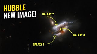 Hubble Amazing Image: The Collision of 3 Galaxies