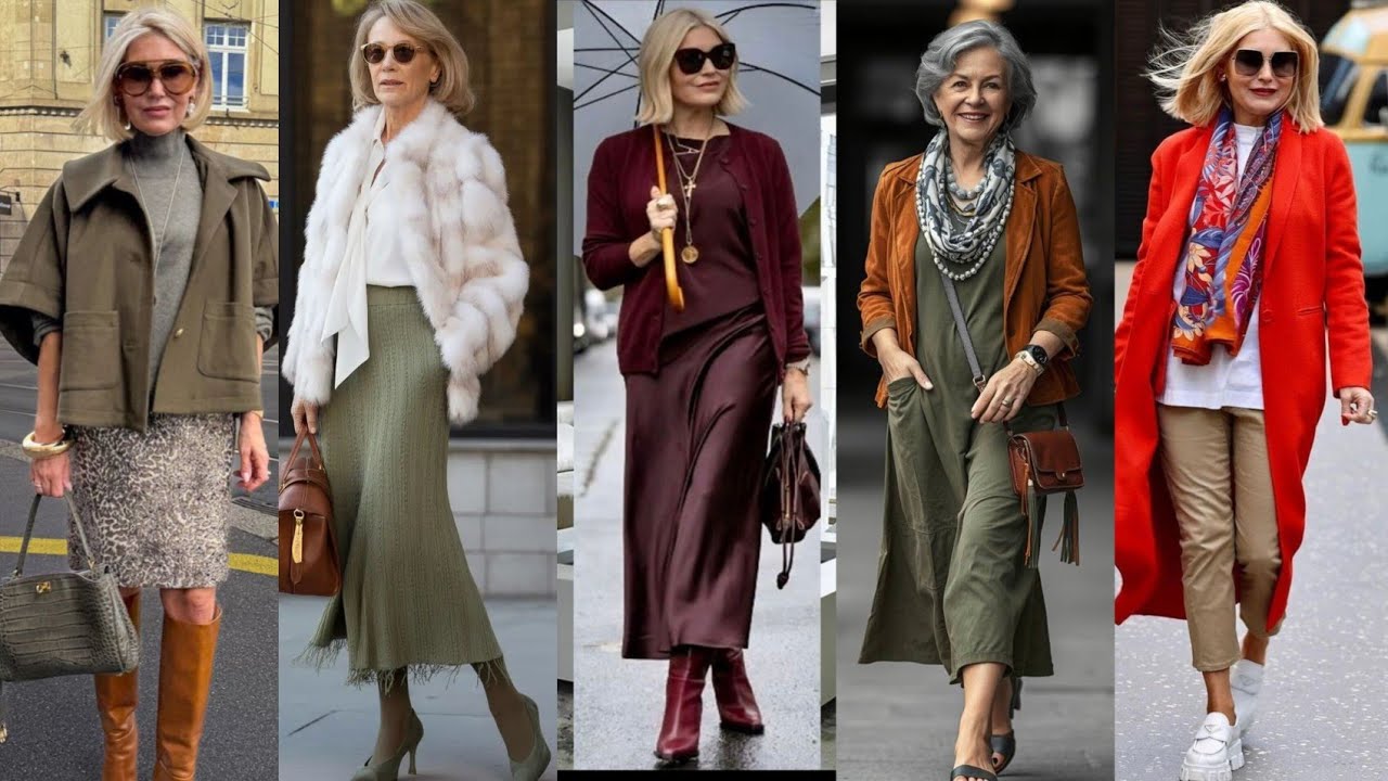 Естественная красота для женщин старше 50, 60 и 70 лет | Новые тренды в женской моде | Весенне-зи...