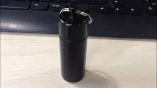 Metal Pill Box with keychain