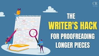 Celebrity How to Proofreading Longer Pieces [WRITER'S HACK] Net Worth