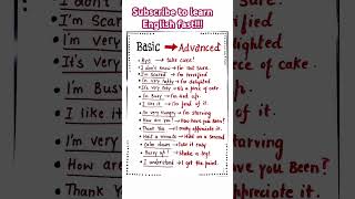 Basic — Advanced on tips   #trending #viral #grammar #youtube #shorts #contentcreator #learnenglish