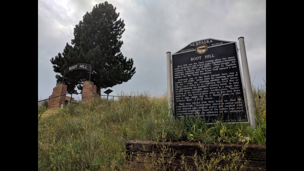 Nebraska State Historical Marker Boot Hill Cemetery in Ogallala